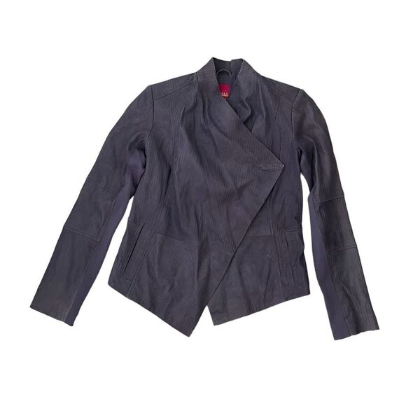 G.I.L.I. Jackets & Blazers - GILI Leather Jacket Open Front size 0 Dusty Purple